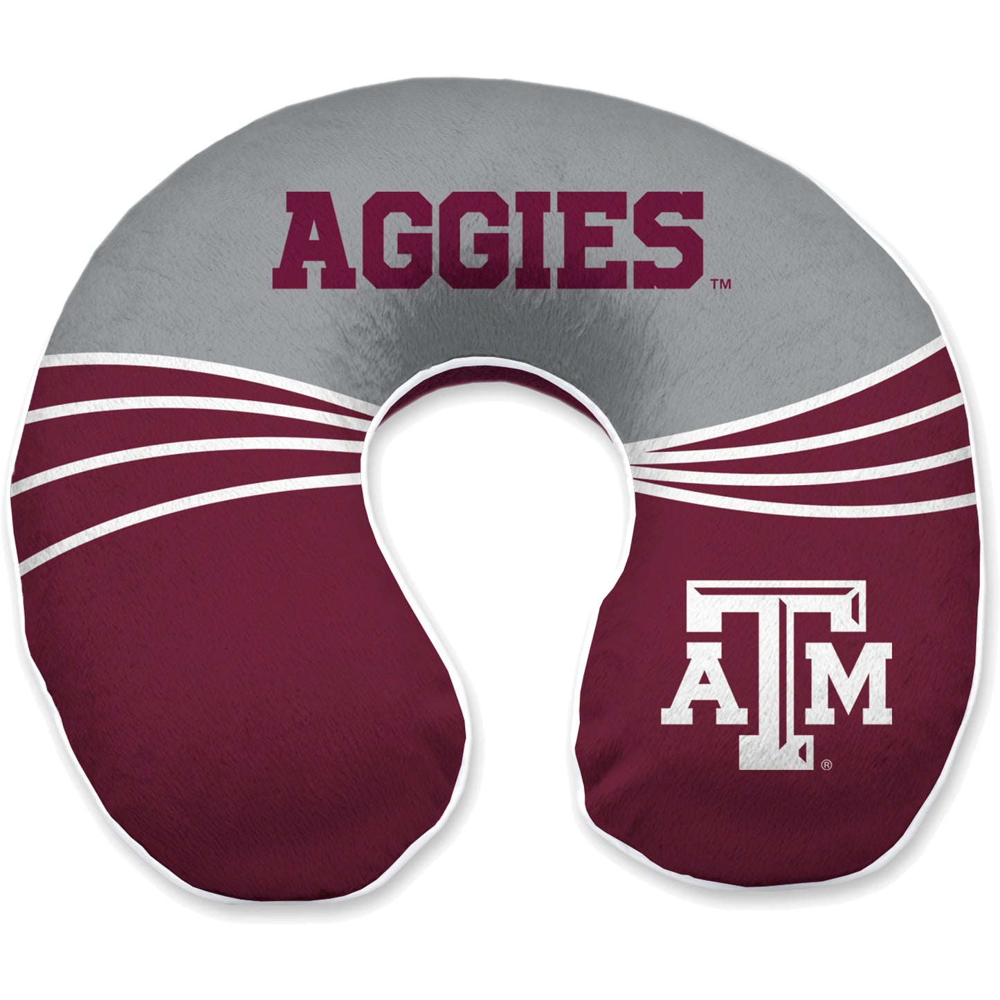 Texas A&M Aggies 12'' x 13'' Wave Memory Foam Travel Pillow