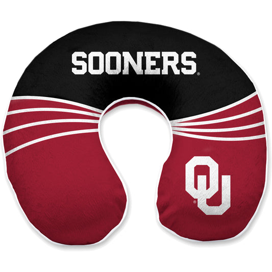 Oklahoma Sooners 12'' x 13'' Wave Memory Foam Travel Pillow