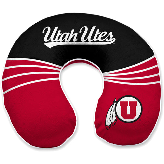 Utah Utes 12'' x 13'' Wave Memory Foam Travel Pillow