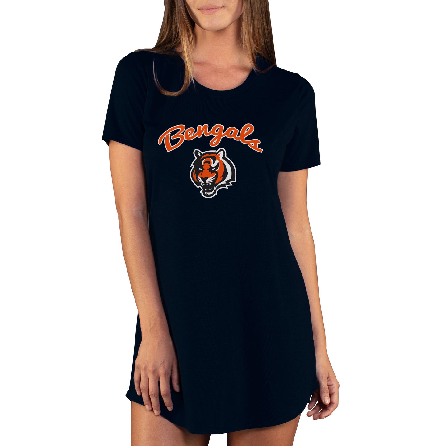 Women's Concepts Sport Black Cincinnati Bengals Marathon Knit Nightshirt