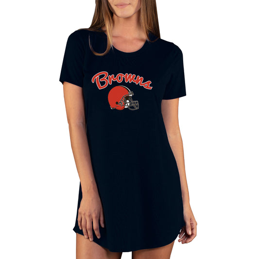 Women's Concepts Sport Black Cleveland Browns Marathon Knit Nightshirt