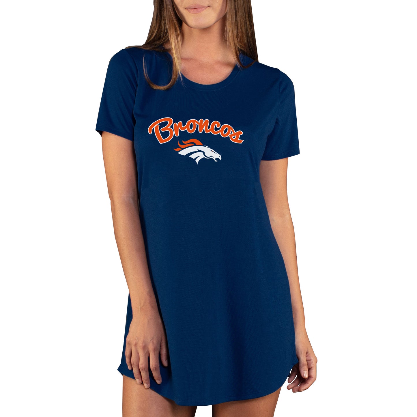 Women's Concepts Sport Navy Denver Broncos Marathon Knit Nightshirt