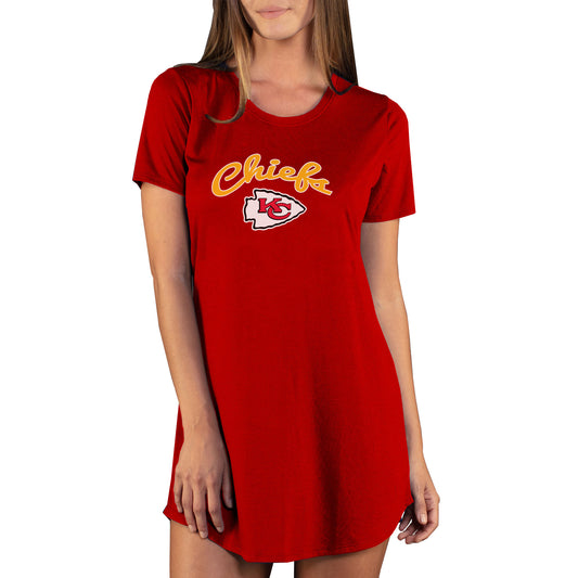 Women's Concepts Sport Red Kansas City Chiefs Marathon Knit Nightshirt