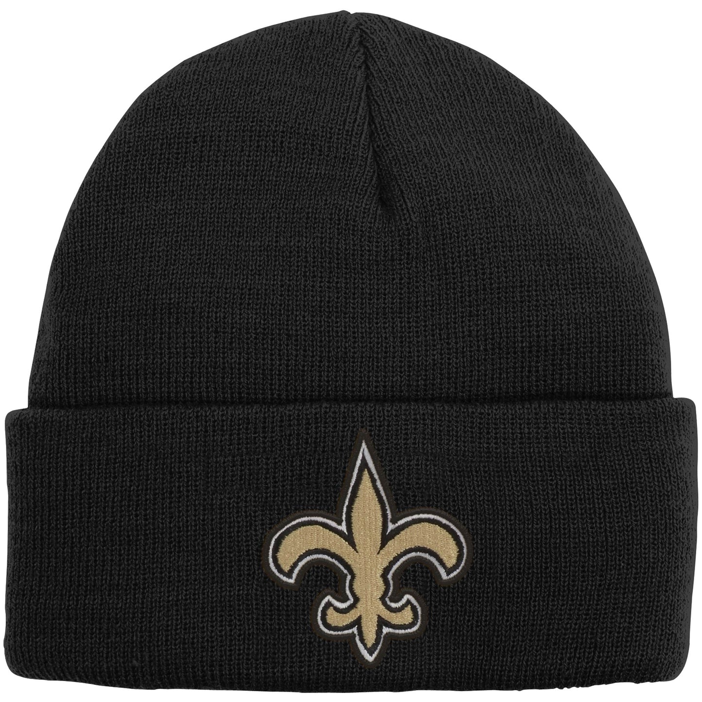 Youth Black New Orleans Saints Basic Cuffed Knit Hat