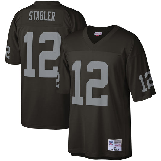 Men's Mitchell & Ness Ken Stabler Black Las Vegas Raiders Legacy Replica Jersey