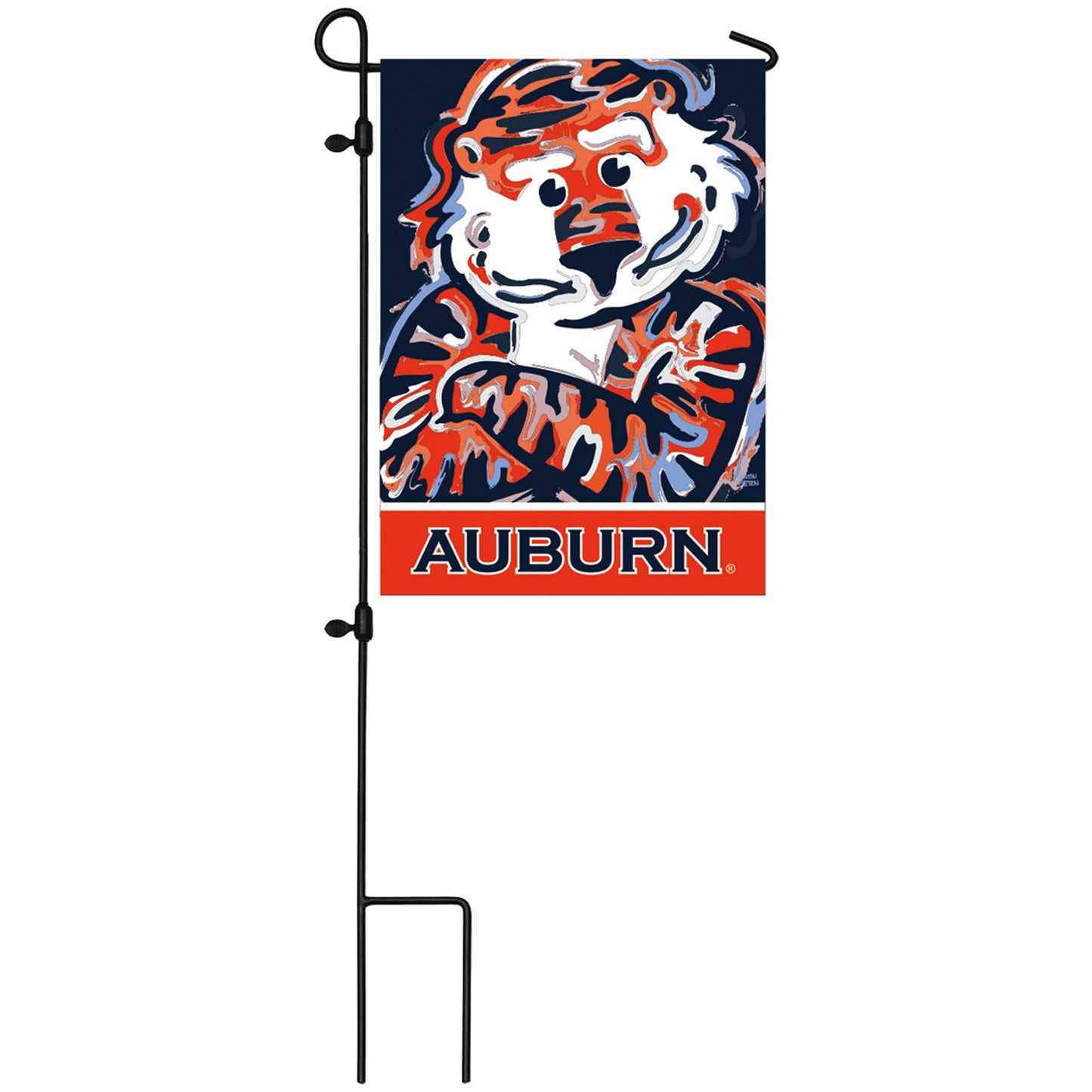 Auburn Tigers Justin Patten Designed Double-Sided Garden Flag