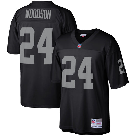 Men's Mitchell & Ness Charles Woodson Black Las Vegas Raiders Legacy Replica Jersey