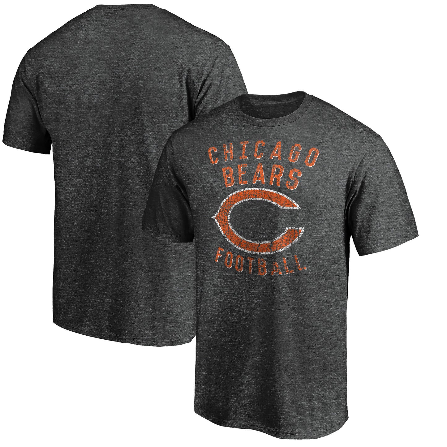 Men's Majestic Heathered Charcoal Chicago Bears Showtime Logo T-Shirt