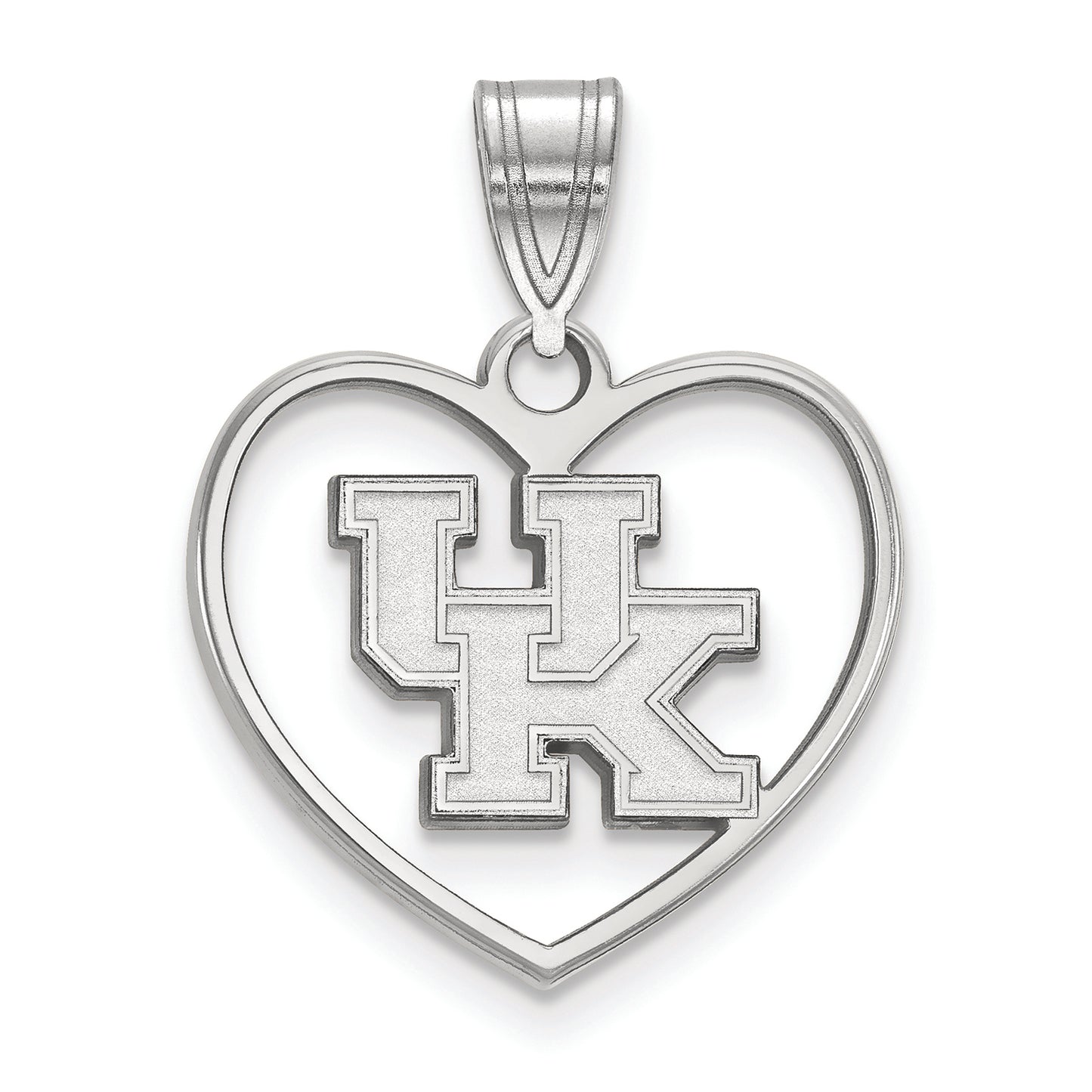 Women's Kentucky Wildcats Sterling Silver Logo Heart Pendant