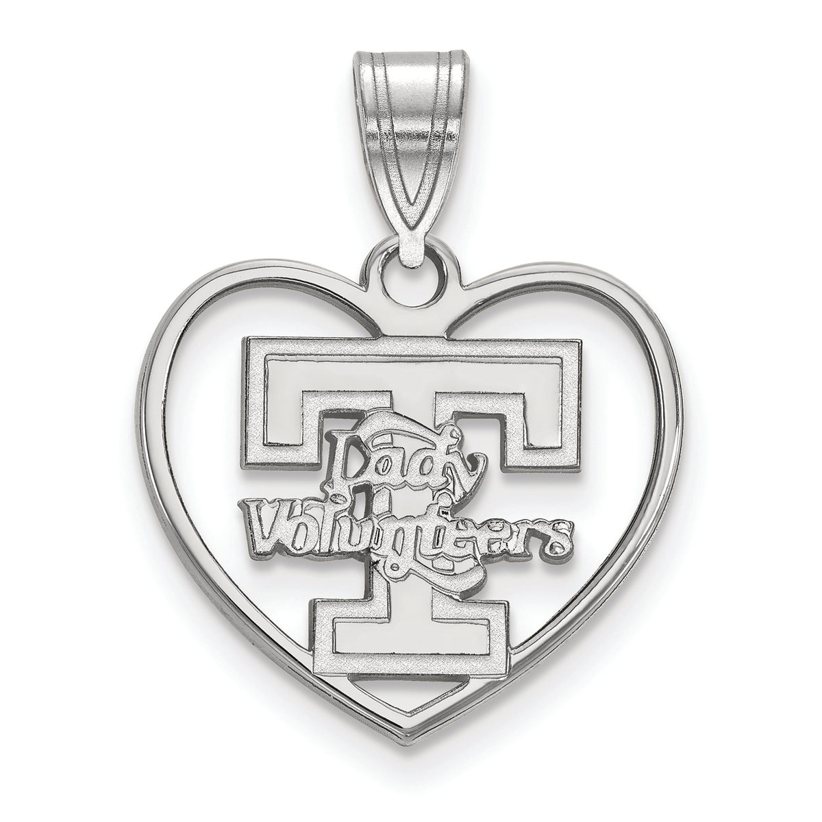 Women's Tennessee Volunteers Sterling Silver Secondary Logo Heart Pendant
