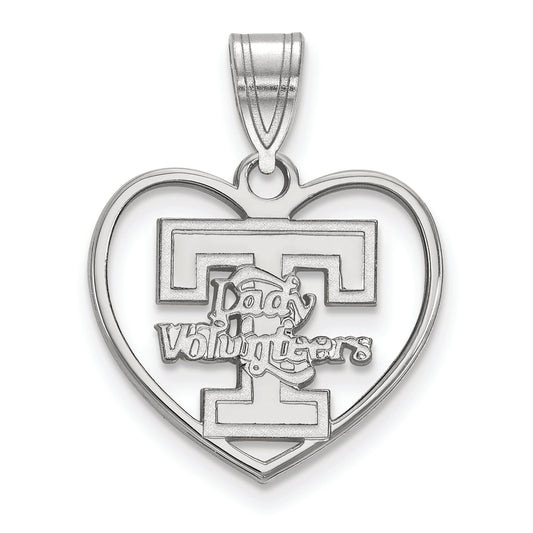 Women's Tennessee Volunteers Sterling Silver Secondary Logo Heart Pendant