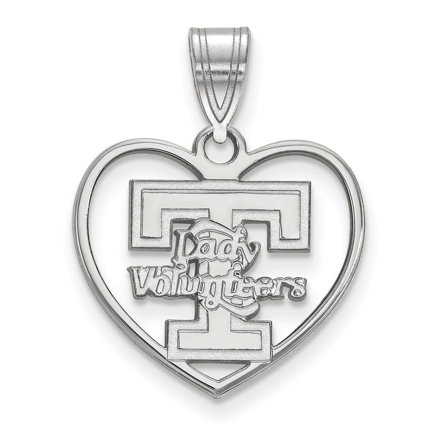 Women's Tennessee Volunteers Sterling Silver Secondary Logo Heart Pendant