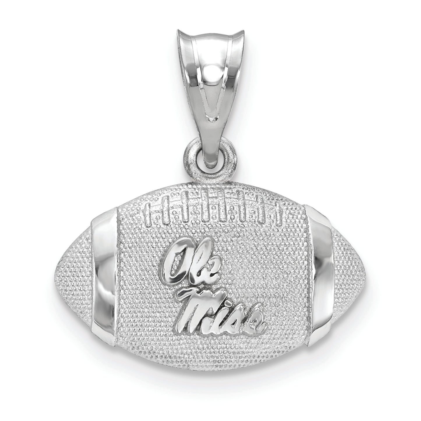 Women's Ole Miss Rebels Sterling Silver 3D Football Logo Pendant
