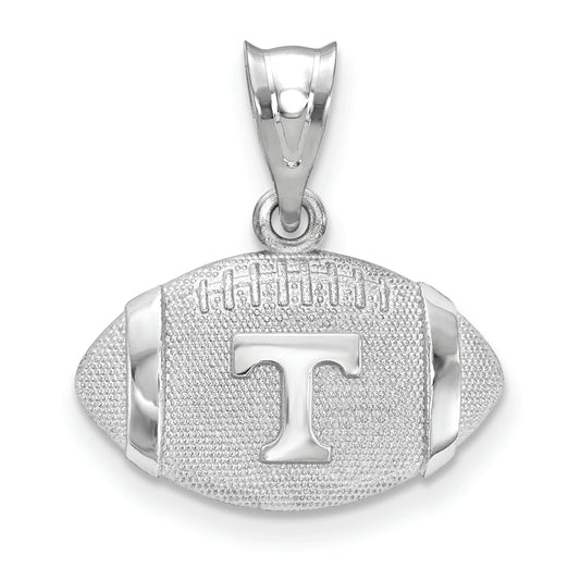 Women's Tennessee Volunteers Sterling Silver 3D Football Logo Pendant