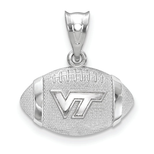 Women's Virginia Tech Hokies Sterling Silver 3D Football Logo Pendant