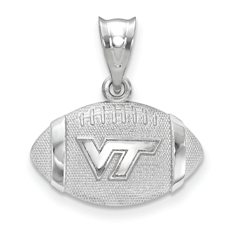 Women's Virginia Tech Hokies Sterling Silver 3D Football Logo Pendant