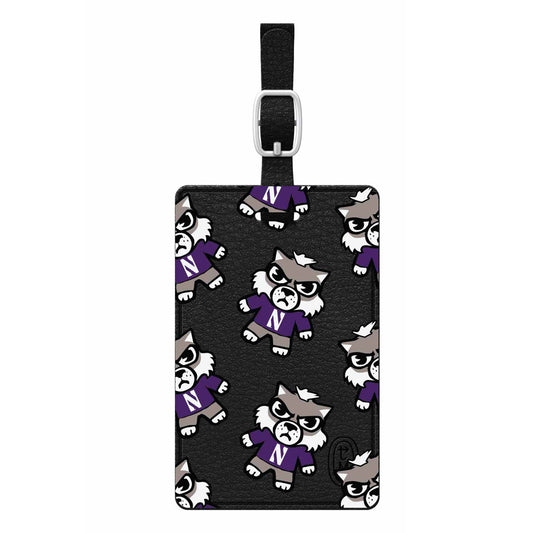 Black Northwestern Wildcats Mascot Tokyodachi Bag Tag