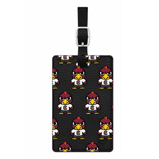 Black South Carolina Gamecocks Mascot Tokyodachi Luggage Tag