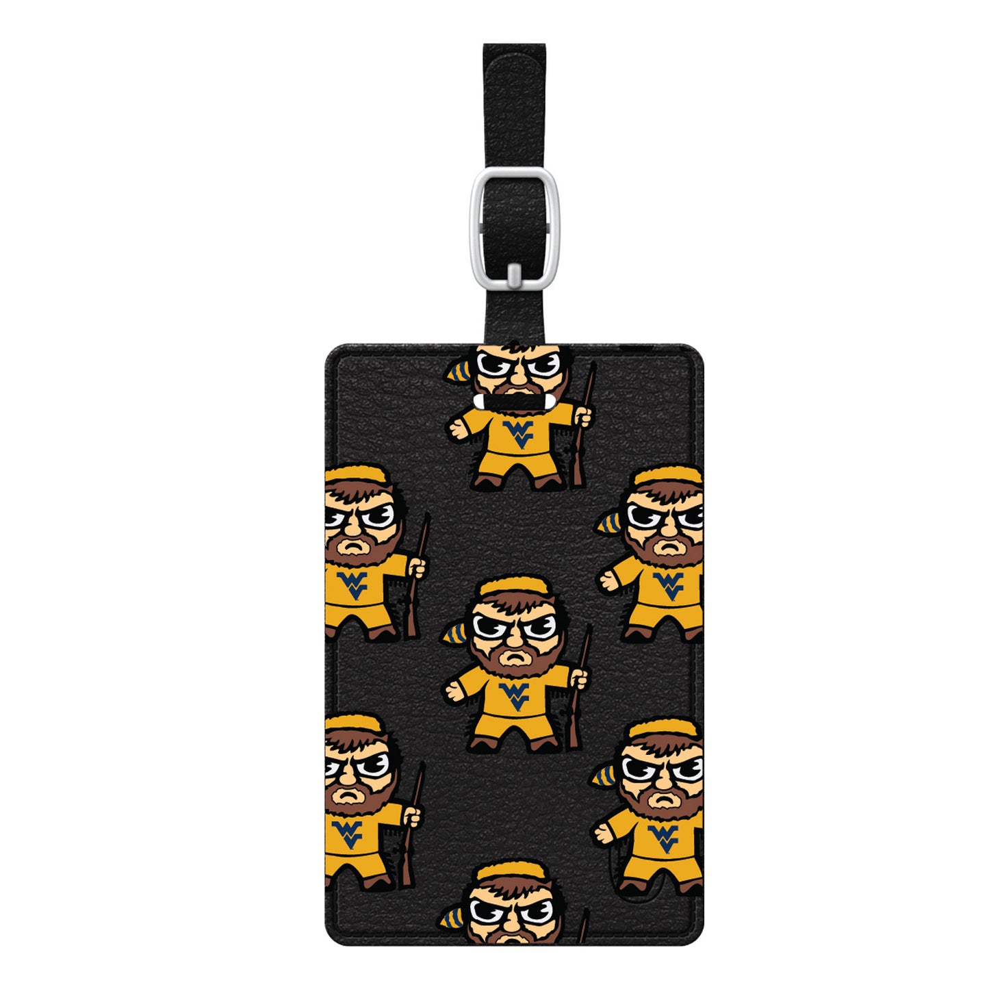 Black West Virginia Mountaineers Mascot Tokyodachi Luggage Tag