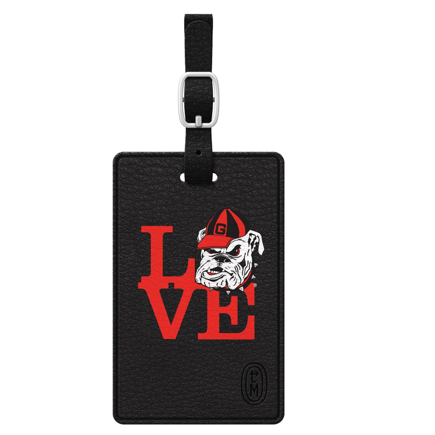 Black Georgia Bulldogs Love Bag Tag