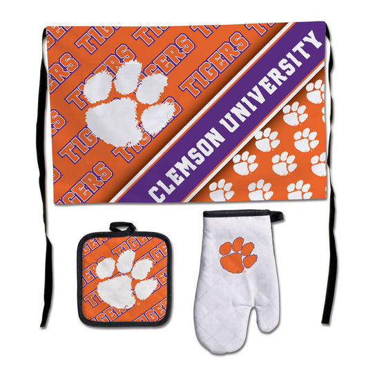 WinCraft Clemson Tigers 3-Piece Barbecue Set