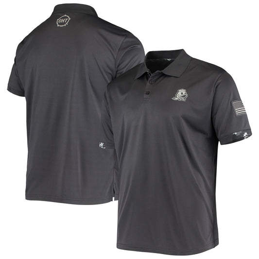 Men's Colosseum Charcoal Oregon Ducks OHT Military Appreciation Digital Camo Polo