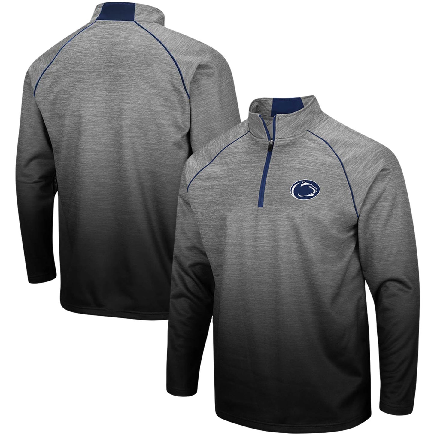 Men's Colosseum Heathered Gray Penn State Nittany Lions Sitwell Sublimated Quarter-Zip Pullover Jacket