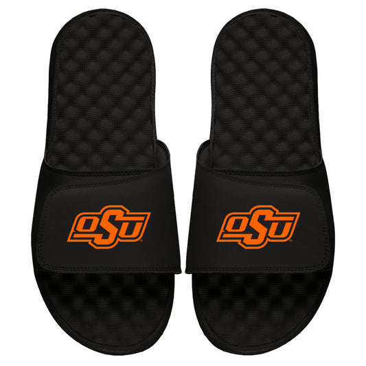 Youth ISlide Black Oklahoma State Cowboys Primary Logo Slide Sandals