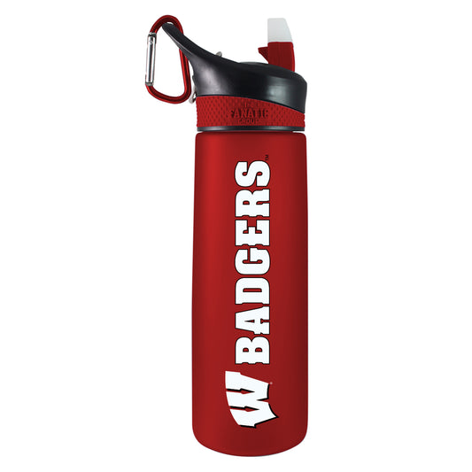 Red Wisconsin Badgers 24oz. Tritan Plastic Sport Bottle