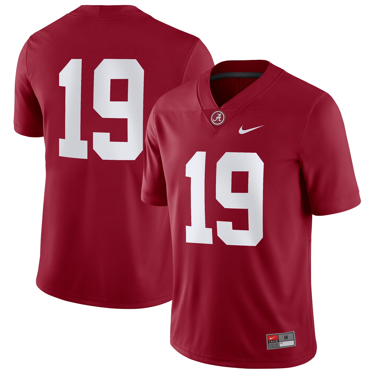 Men's Nike #19 Crimson Alabama Crimson Tide Game Jersey