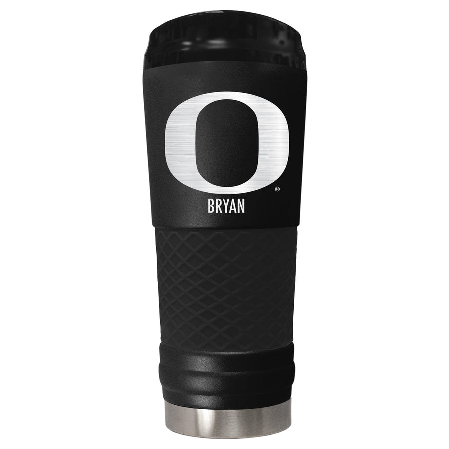 Black Oregon Ducks 24oz. Personalized Stealth Draft Tumbler