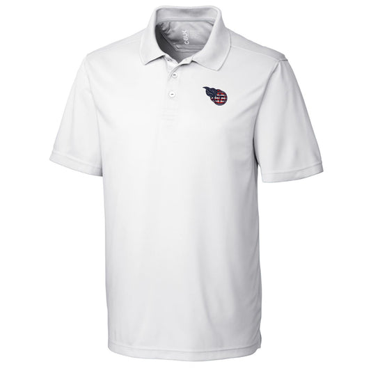 Men's Cutter & Buck White Tennessee Titans Americana Fairwood Polo