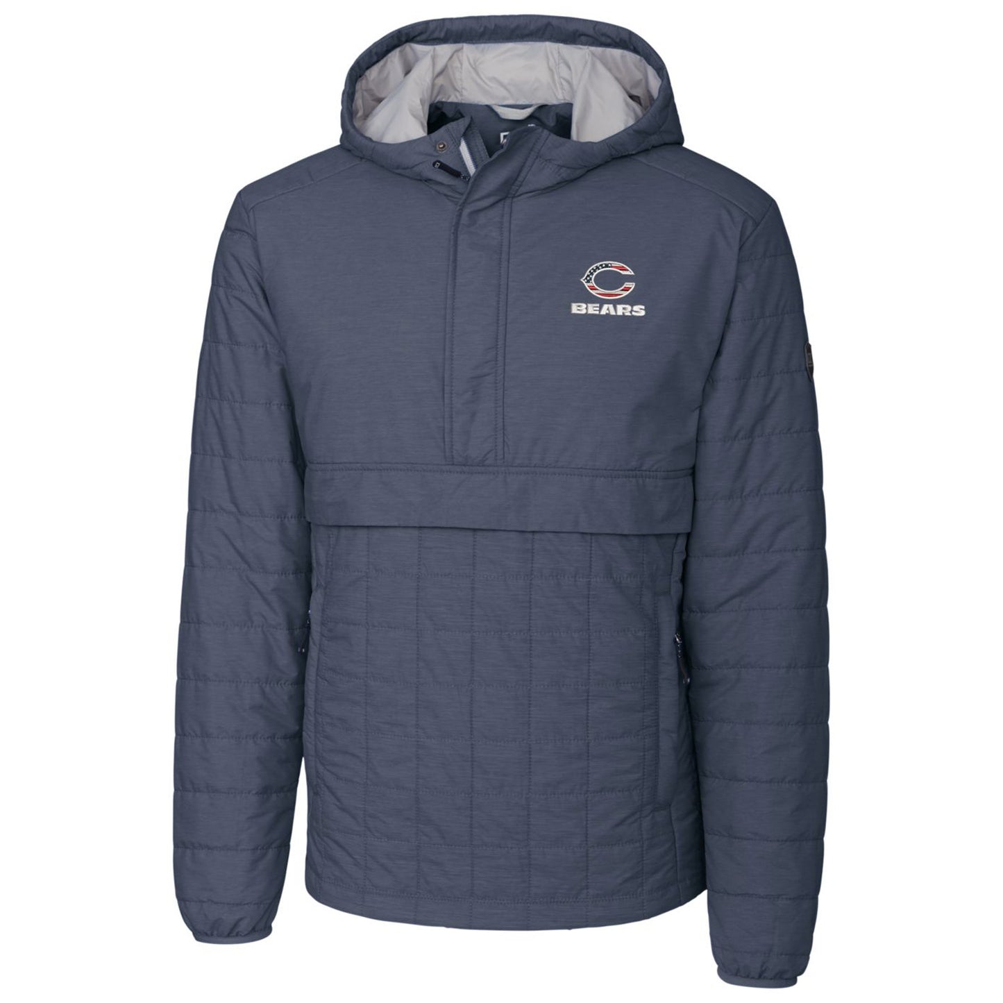 Men's Cutter & Buck Navy Chicago Bears Americana Rainier Half-Zip Pullover Jacket