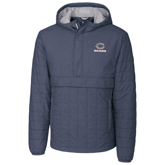 Men's Cutter & Buck Navy Chicago Bears Americana Rainier Half-Zip Pullover Jacket