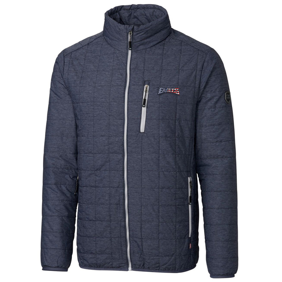 Men's Cutter & Buck Navy Philadelphia Eagles Americana Rainier Full-Zip Jacket