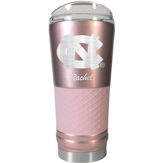 North Carolina Tar Heels 24oz. Personalized Rose Gold Draft Tumbler