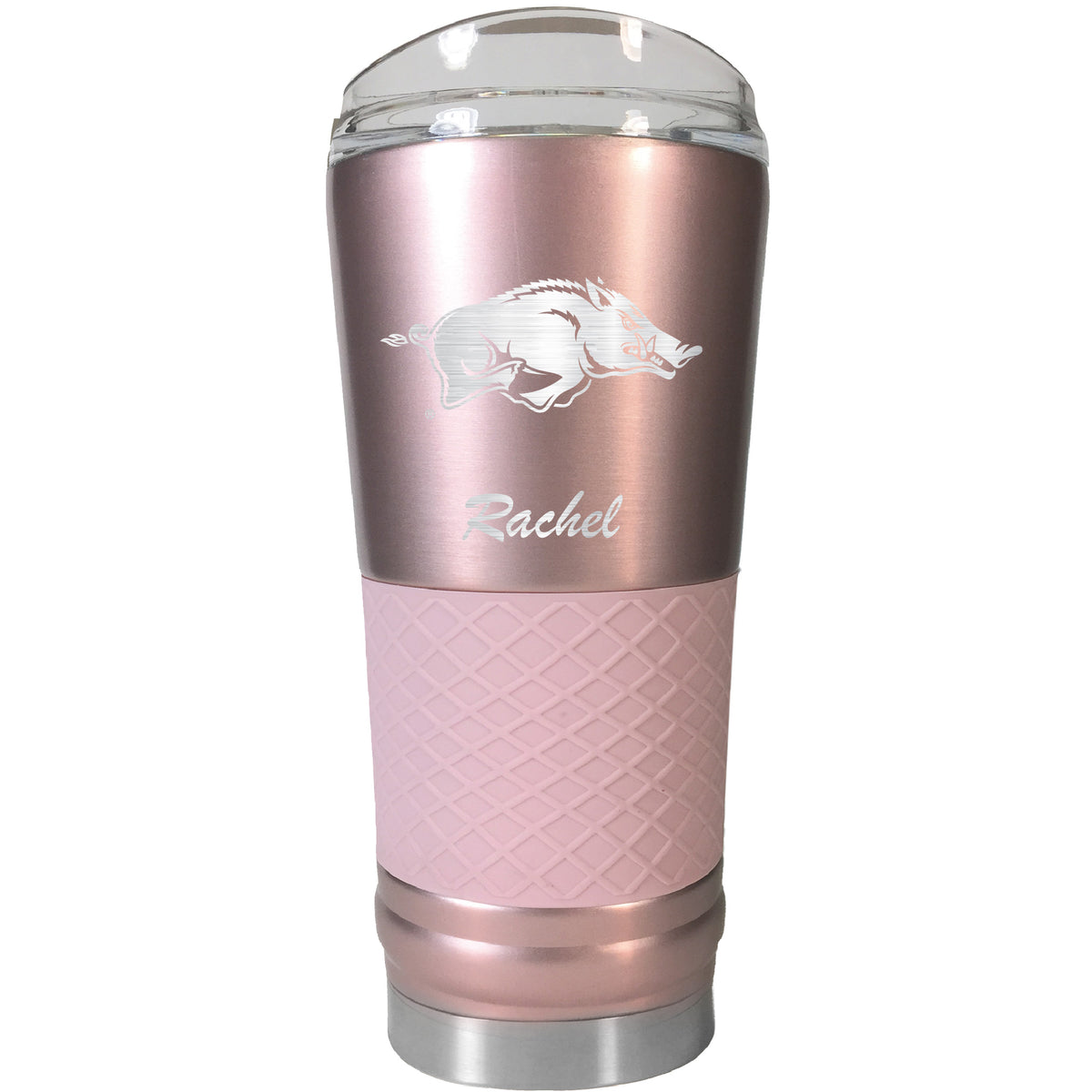 Arkansas Razorbacks 24oz. Personalized Rose Gold Draft Tumbler