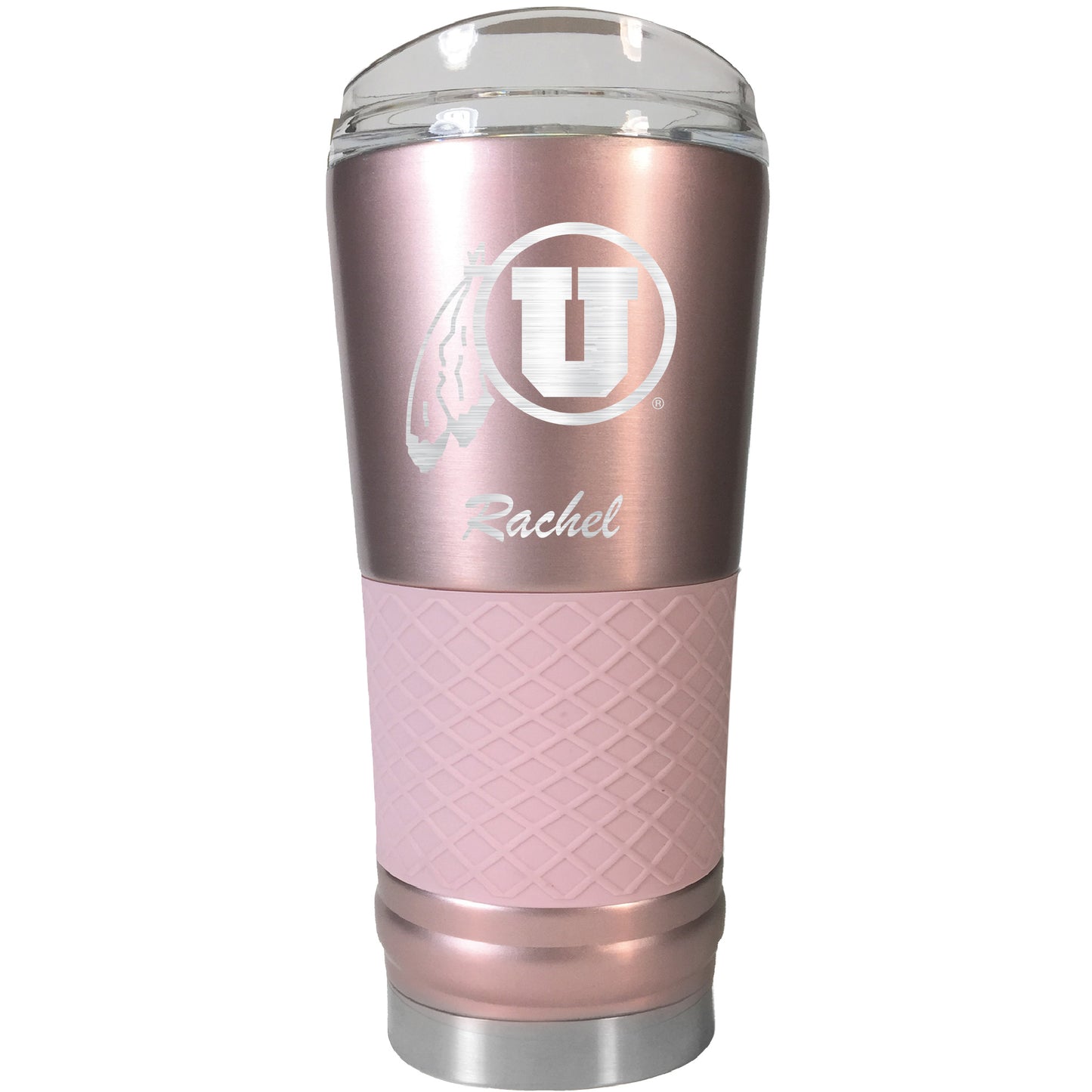 Utah Utes 24oz. Personalized Rose Gold Draft Tumbler