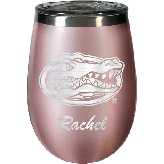 Florida Gators 12oz. Personalized Rose Gold Wine Tumbler