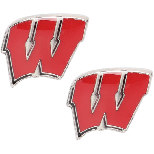 WinCraft Wisconsin Badgers Logo Post Earrings