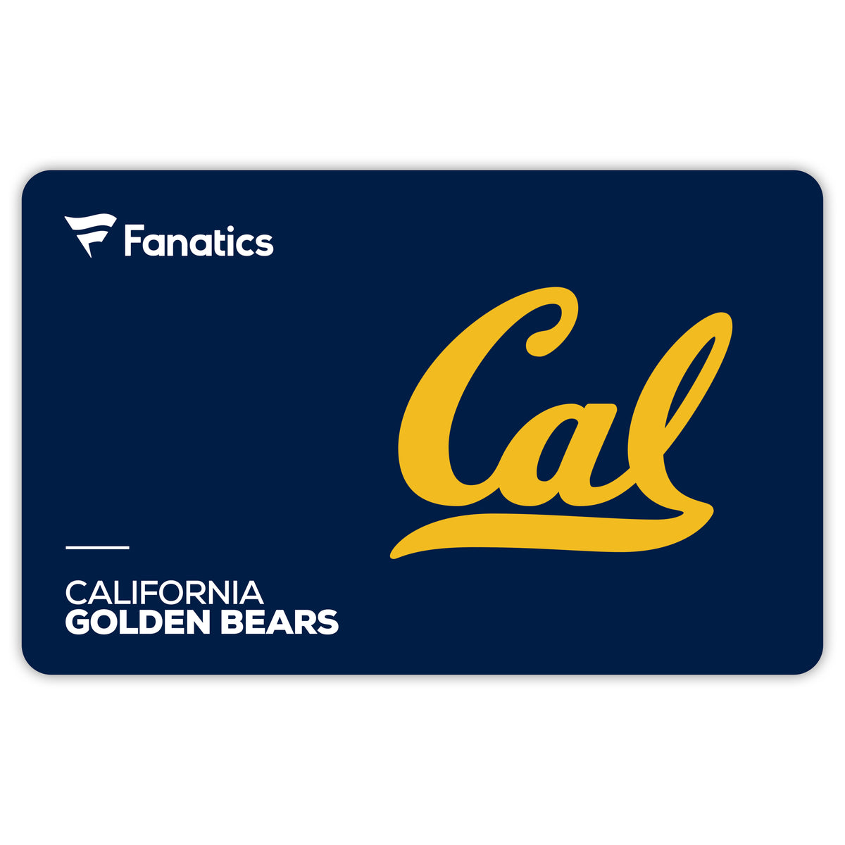 Cal Bears Fanatics eGift Card ($10 - $500)