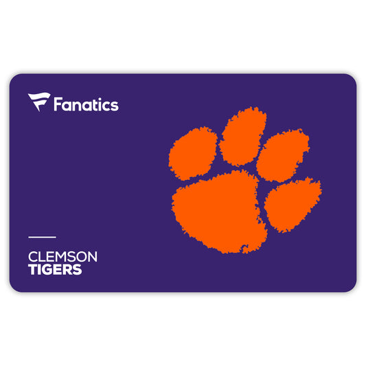 Clemson Tigers Fanatics eGift Card ($10 - $500)