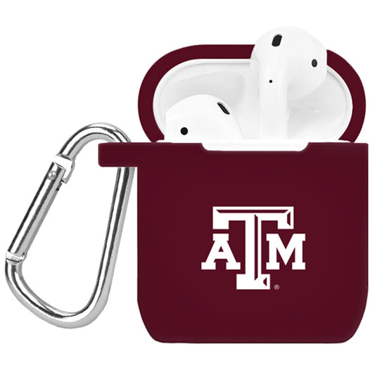 Maroon Texas A&M Aggies Silicone AirPods Case