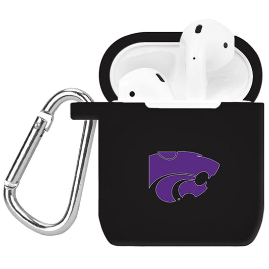 Black Kansas State Wildcats Silicone AirPods Case