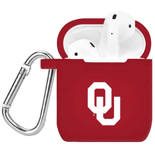 Crimson Oklahoma Sooners Silicone AirPods Case