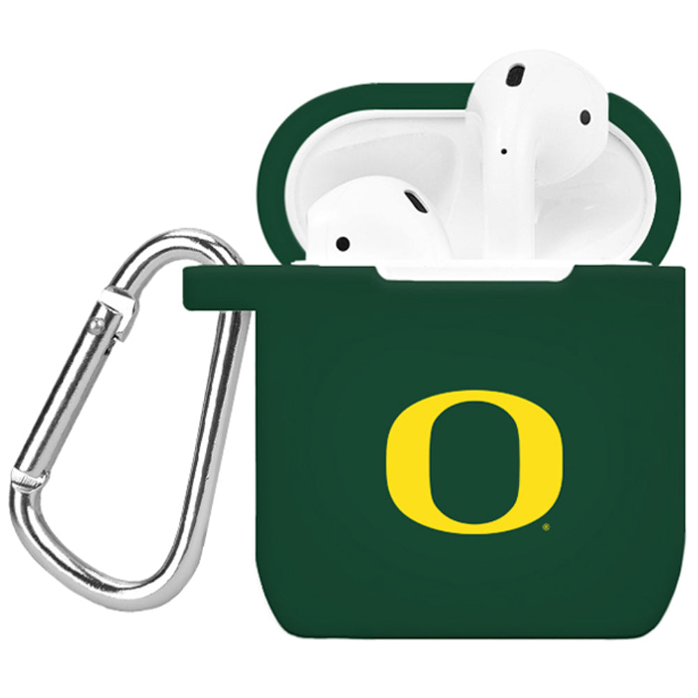 Green Oregon Ducks Silicone AirPods Case