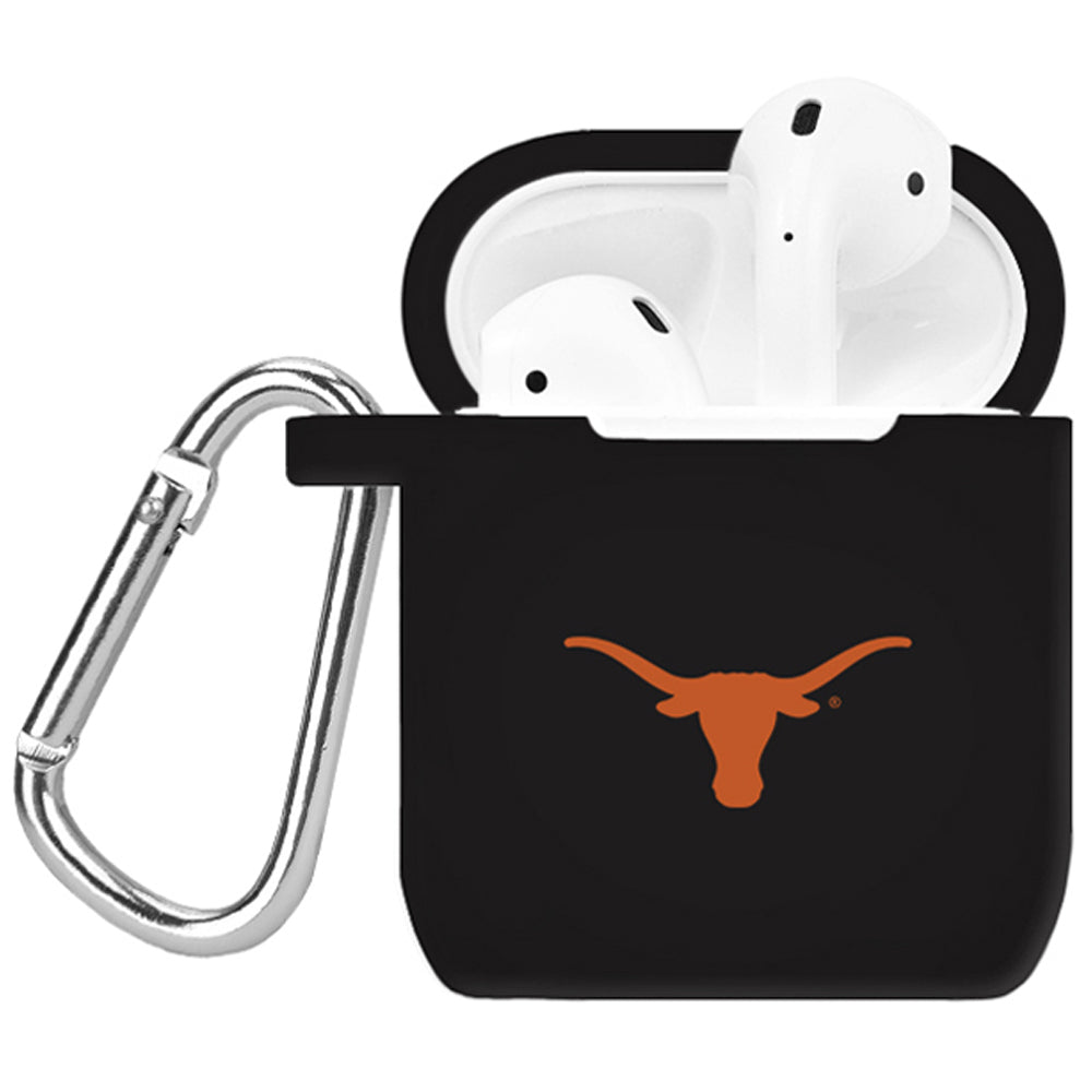 Black Texas Longhorns Silicone AirPods Case