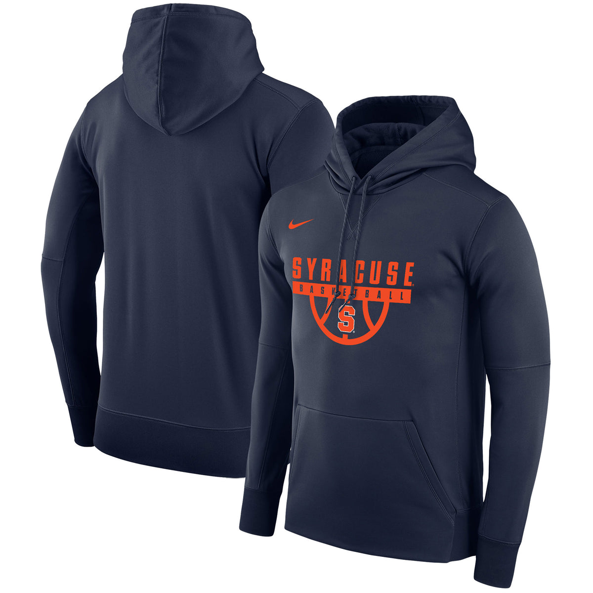 Men's Nike Navy Syracuse Orange Basketball Drop Circuit Performance Pullover Hoodie