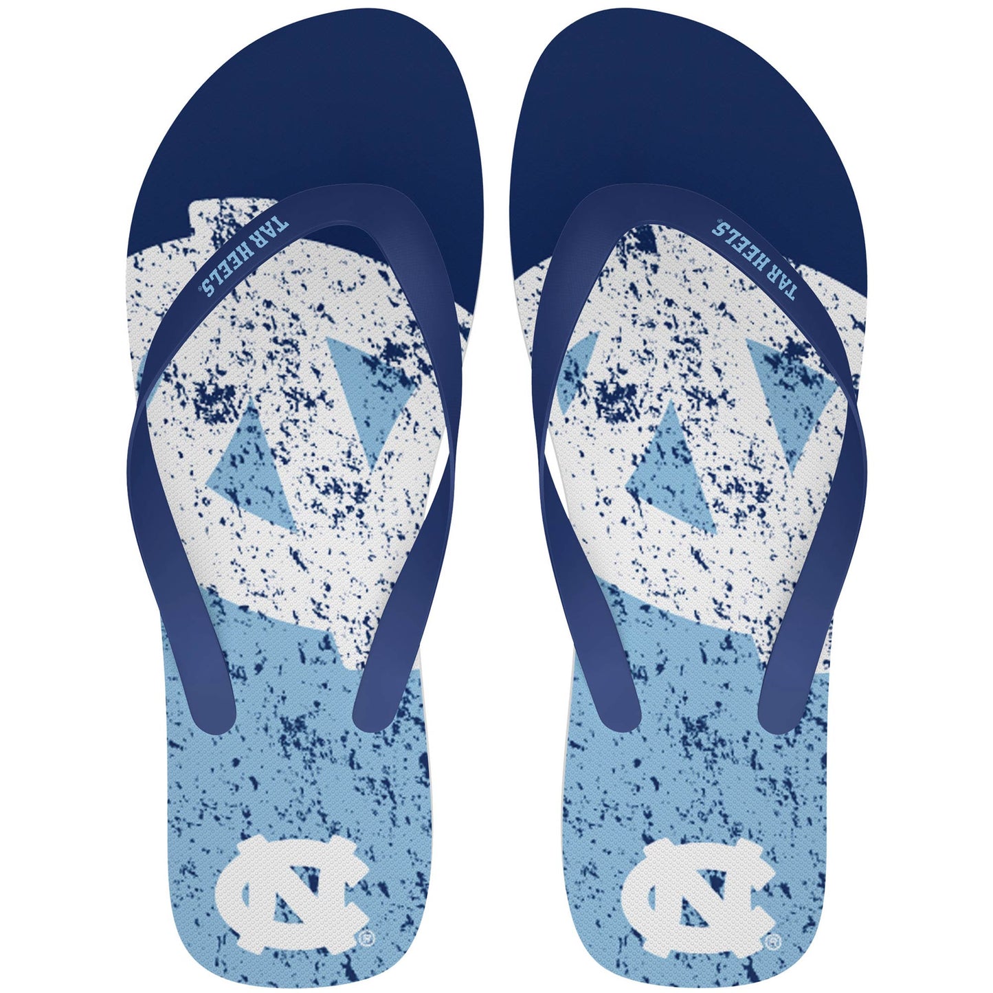 FOCO North Carolina Tar Heels Big Logo Flip-Flops