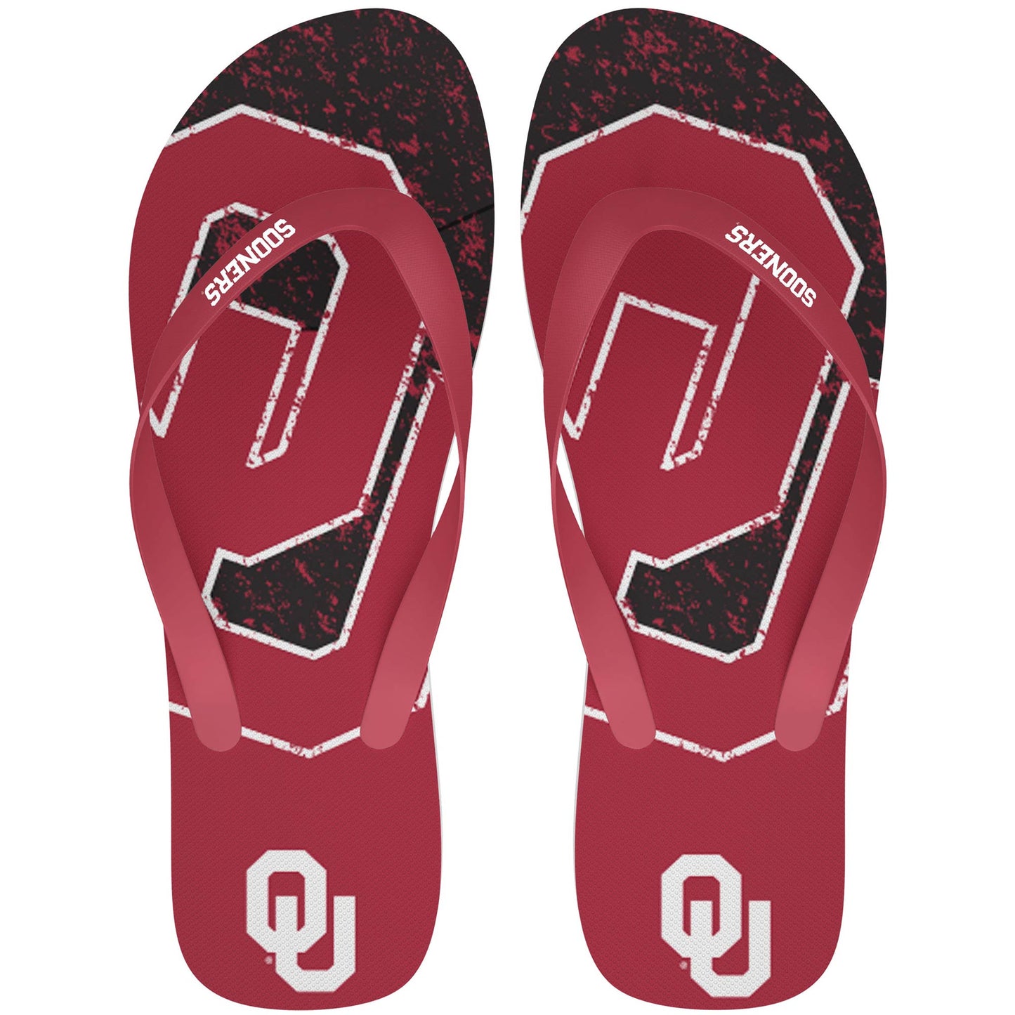 FOCO Oklahoma Sooners Big Logo Flip-Flops